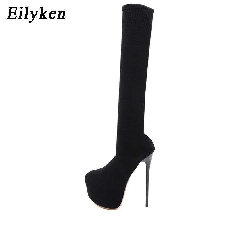 Eilyken 17CM Platform Heels Wo – Knee High Sock Women recenzja i cena