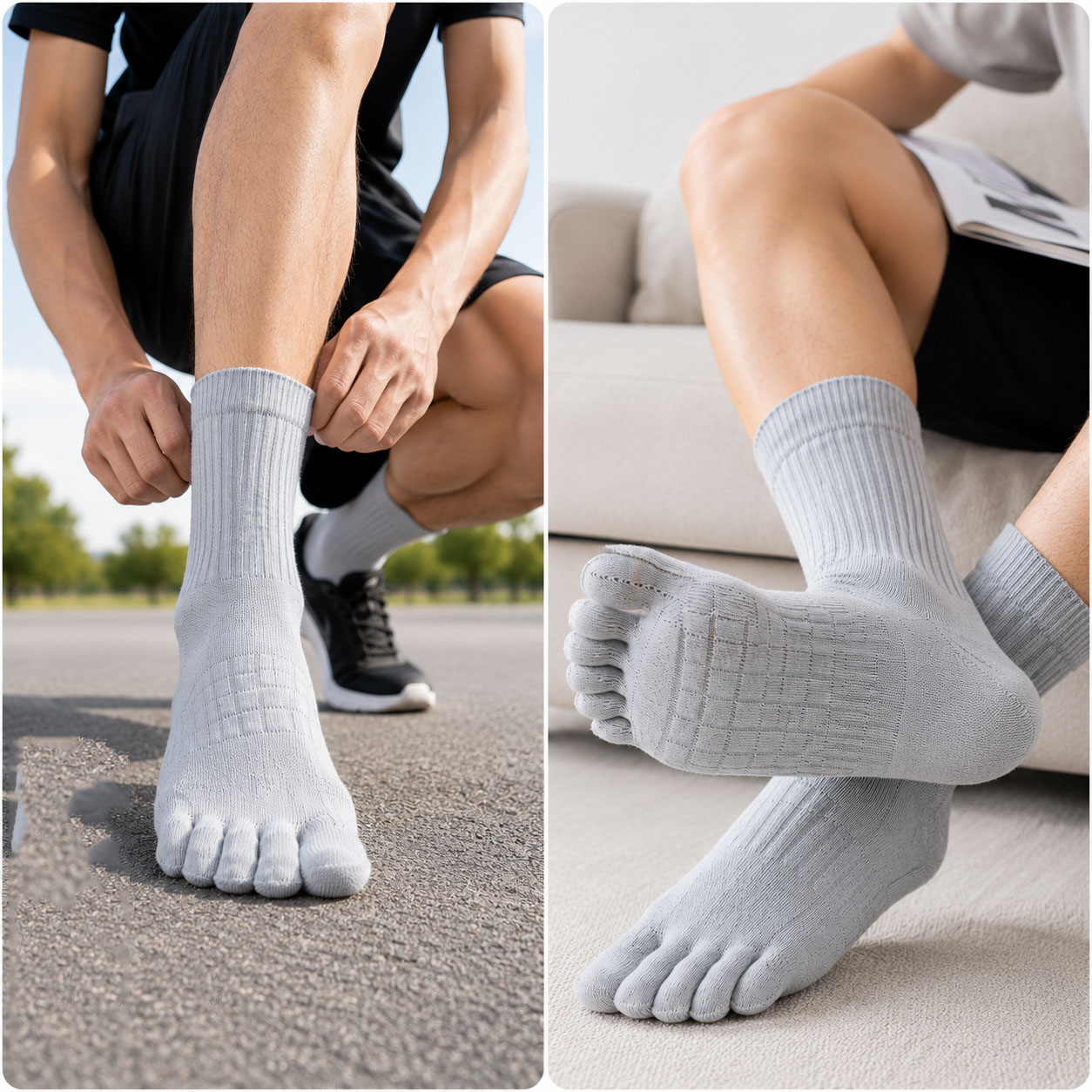 1/3/6 Par Unisex Bawełniane Sk – Toe Sock Split recenzja i cena